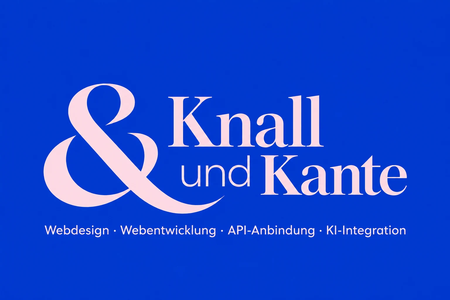 Logo Knall und Kante – Webdesign, Webentwicklung, API-Anbindung und KI-Integration